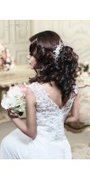NIKOLETA Ivory Flower Silver Wedding Hair Comb NIKOLETA Ivory Flower Silver Wedding Hair Comb