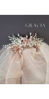 ALEXA BLUSH Soft Wedding Veil and Headpiece ALEXA BLUSH Soft Wedding Veil and Headpiece