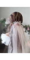 ALEXA BLUSH Soft Wedding Veil and Headpiece ALEXA BLUSH Soft Wedding Veil and Headpiece