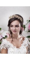 AMARA Silver Leaf Flower Bridal Tiara Wedding Crown AMARA Silver Leaf Flower Bridal Tiara Wedding Crown
