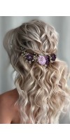 Artemis Elegance in Lilac: Handmade Bridal Hair Comb for Your Purple Wedding Theme Artemis Elegance in Lilac: Handmade Bridal Hair Comb for Your Purple Wedding Theme