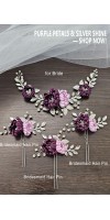 Artemis Elegance in Lilac: Handmade Bridal Hair Comb for Your Purple Wedding Theme Artemis Elegance in Lilac: Handmade Bridal Hair Comb for Your Purple Wedding Theme