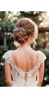 BOHO Bridal Headpiece Set – Nature-Inspired Hair Vine with Optional Veil & Pins in Silver, Gold or Rose Gold by TopGracia BOHO Bridal Headpiece Set – Nature-Inspired Hair Vine with Optional Veil & Pins in Silver, Gold or Rose Gold by TopGracia