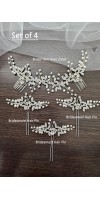 BOHO Bridal Headpiece Set – Nature-Inspired Hair Vine with Optional Veil & Pins in Silver, Gold or Rose Gold by TopGracia BOHO Bridal Headpiece Set – Nature-Inspired Hair Vine with Optional Veil & Pins in Silver, Gold or Rose Gold by TopGracia