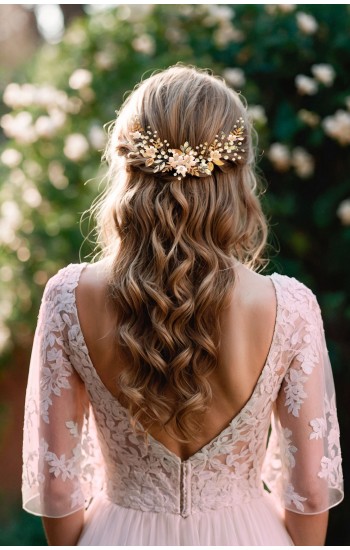 CALYPSO Blush Wedding Flower Hairpiece – Handmade Sakura Bridal Hair Vine for Elegant Hairstyles CALYPSO Blush Wedding Flower Hairpiece – Handmade Sakura Bridal Hair Vine for Elegant Hairstyles