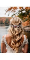 CALYPSO Burgundy & Navy Blue Sakura Hair Comb – Elegant Floral Bridal Hairpiece CALYPSO Burgundy & Navy Blue Sakura Hair Comb – Elegant Floral Bridal Hairpiece