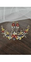 CALYPSO Burgundy & Navy Blue Sakura Hair Comb – Elegant Floral Bridal Hairpiece CALYPSO Burgundy & Navy Blue Sakura Hair Comb – Elegant Floral Bridal Hairpiece