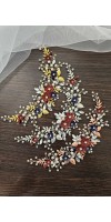CALYPSO Burgundy & Navy Blue Sakura Hair Comb – Elegant Floral Bridal Hairpiece CALYPSO Burgundy & Navy Blue Sakura Hair Comb – Elegant Floral Bridal Hairpiece