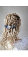 CHARITES Elegance in Dusty Blue: Discover the Perfect Bridal Hair Accessory CHARITES Elegance in Dusty Blue: Discover the Perfect Bridal Hair Accessory