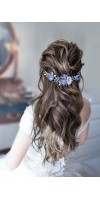 CHARITES Elegance in Dusty Blue: Discover the Perfect Bridal Hair Accessory CHARITES Elegance in Dusty Blue: Discover the Perfect Bridal Hair Accessory