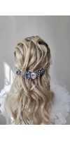 CHARITES Elegance in Dusty Blue: Discover the Perfect Bridal Hair Accessory CHARITES Elegance in Dusty Blue: Discover the Perfect Bridal Hair Accessory