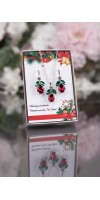 Christmas gift - red and green crystal jewelry set
