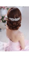 EIRENE Silver leaf wedding hair comb bridal leaf headpiece EIRENE Silver leaf wedding hair comb bridal leaf headpiece
