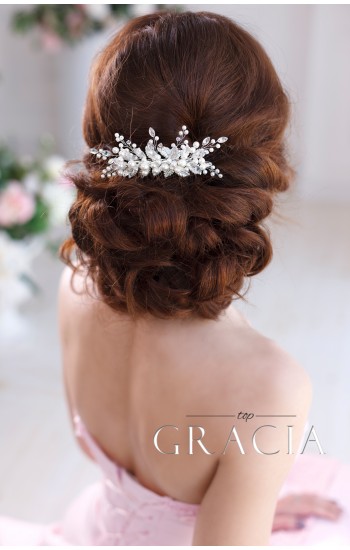 ELENE Ivory Pearl and Crystal Bridal Hair Comb