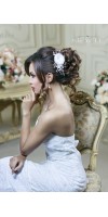 ELISAVET White Bridesmaid Bridal Hair Flower Wedding Hair Clip