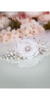 ELISAVET White Bridesmaid Bridal Hair Flower Wedding Hair Clip