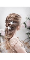 DIONYSIA White Flower Bridal Hair Pins