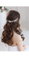 DORCIA White Silver Wedding Bridal Flower Crown DORCIA White Silver Wedding Bridal Flower Crown
