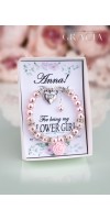 EVE Blush Flower Girl Bracelet Necklace Gift For Little Girl Jewelry Set Of 3