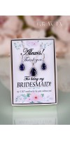 MAIA Sapphire Navy Something Blue Teardrop Bridesmaid Jewelry Gift Bridal Crystal Earrings Necklace