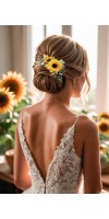 HYPATIA Yellow Sunflower Bridal Headpiece Fall Wedding Flower Crown Autumn Halo HYPATIA Yellow Sunflower Bridal Headpiece Fall Wedding Flower Crown Autumn Halo