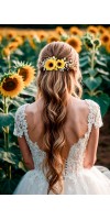 HYPATIA Yellow Sunflower Bridal Headpiece Fall Wedding Flower Crown Autumn Halo HYPATIA Yellow Sunflower Bridal Headpiece Fall Wedding Flower Crown Autumn Halo