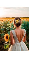 HYPATIA Yellow Sunflower Bridal Headpiece Fall Wedding Flower Crown Autumn Halo HYPATIA Yellow Sunflower Bridal Headpiece Fall Wedding Flower Crown Autumn Halo