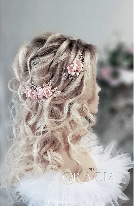 INSAR Blush Wedding Hairpins for Romantic Brides