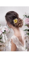 KALLISTRATE Autumn Bridesmaid Sunflower Bridal Hair Pins Fall Wedding Hair Accessories