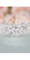 KASSIOPEIA Flower Silver Pearl Wedding Hair Comb Bridal Flower Accessory KASSIOPEIA Flower Silver Pearl Wedding Hair Comb Bridal Flower Accessory