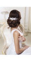 KASSIOPEIA Flower Silver Pearl Wedding Hair Comb Bridal Flower Accessory KASSIOPEIA Flower Silver Pearl Wedding Hair Comb Bridal Flower Accessory