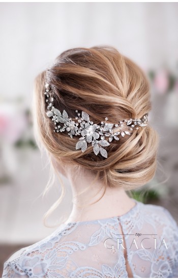 KATERINE Lustrous Crystal Wedding Hair Piece