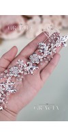 KHRYSEIS Bridal Hair Accessories Crystal Bridal headpiece Hair Vine With Flowers