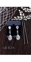 HERMIONE Crystal Bridal Hair Pins Wedding Rhinestone Hair Jewelry Hairpins