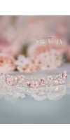 KORE Blush Rose Gold Bridal Flower Tiara Crown Flower Girl Headband
