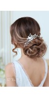 KYRILLOS Crystal White Flower Bridal Hairpin Ivory Wedding Hair Pins 