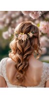 LEXIS Blush Wedding Hairpiece with Green Crystals – Handmade Floral Hair Accessory LEXIS Blush Wedding Hairpiece with Green Crystals – Handmade Floral Hair Accessory