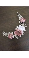 LEXIS Dasty Rose Wedding Flower Hairpiece for Brides - Elegant Handmade Floral Bridal Headpiece LEXIS Dasty Rose Wedding Flower Hairpiece for Brides - Elegant Handmade Floral Bridal Headpiece