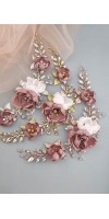 LEXIS Dasty Rose Wedding Flower Hairpiece for Brides - Elegant Handmade Floral Bridal Headpiece LEXIS Dasty Rose Wedding Flower Hairpiece for Brides - Elegant Handmade Floral Bridal Headpiece