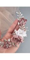 LEXIS Dasty Rose Wedding Flower Hairpiece for Brides - Elegant Handmade Floral Bridal Headpiece LEXIS Dasty Rose Wedding Flower Hairpiece for Brides - Elegant Handmade Floral Bridal Headpiece