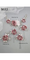 LEXIS Dasty Rose Wedding Flower Hairpiece for Brides - Elegant Handmade Floral Bridal Headpiece LEXIS Dasty Rose Wedding Flower Hairpiece for Brides - Elegant Handmade Floral Bridal Headpiece