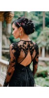 LEXIS Gothic Black Wedding Hair Piece with Red Crystals | Handmade Bridal Hair Accessory for Unique Weddings LEXIS Gothic Black Wedding Hair Piece with Red Crystals | Handmade Bridal Hair Accessory for Unique Weddings