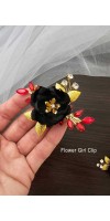 LEXIS Gothic Black Wedding Hair Piece with Red Crystals | Handmade Bridal Hair Accessory for Unique Weddings LEXIS Gothic Black Wedding Hair Piece with Red Crystals | Handmade Bridal Hair Accessory for Unique Weddings
