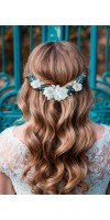 LEXIS Turquoise Bride Comb – Mint Vine Hairpiece for Turquoise Wedding LEXIS Turquoise Bride Comb – Mint Vine Hairpiece for Turquoise Wedding