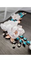 LEXIS Turquoise Bride Comb – Mint Vine Hairpiece for Turquoise Wedding LEXIS Turquoise Bride Comb – Mint Vine Hairpiece for Turquoise Wedding