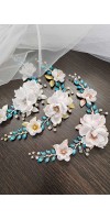 LEXIS Turquoise Bride Comb – Mint Vine Hairpiece for Turquoise Wedding LEXIS Turquoise Bride Comb – Mint Vine Hairpiece for Turquoise Wedding