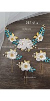 LEXIS Turquoise Bride Comb – Mint Vine Hairpiece for Turquoise Wedding LEXIS Turquoise Bride Comb – Mint Vine Hairpiece for Turquoise Wedding
