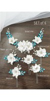LEXIS Turquoise Bride Comb – Mint Vine Hairpiece for Turquoise Wedding LEXIS Turquoise Bride Comb – Mint Vine Hairpiece for Turquoise Wedding