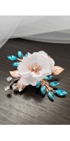LEXIS Turquoise Bride Comb – Mint Vine Hairpiece for Turquoise Wedding LEXIS Turquoise Bride Comb – Mint Vine Hairpiece for Turquoise Wedding