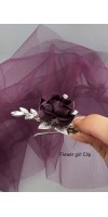 LEXIS Purple and Lilac Floral Wedding Hairpiece with Crystals